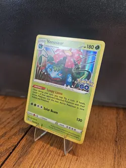 Pokemon Go Venusaur 003/078 Holo Rare Stamped Card English - Image 3