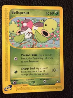 Pokemon TCG Aquapolis Bellsprout Common Card 68/147 LP - Image 1
