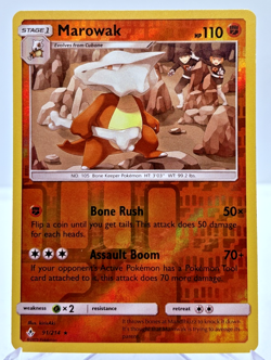 Pokemon Card Marowak Unbroken Bonds Reverse Holo Rare 91/214 Near Mint - Image 1