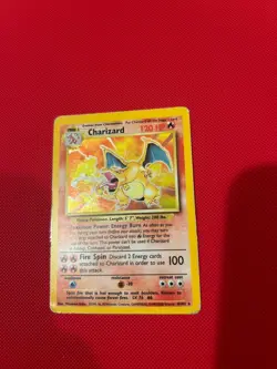 Pokemon TCG Base Set Unlimited Charizard, Rare 4th Print From UK - Image 1