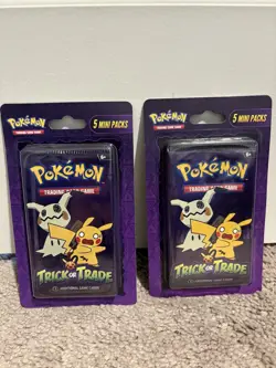 (2) 2024 Pokemon TCG Trick or Trade 5 Mini Booster Blister Packs - 3 Cards/Pack - Image 1