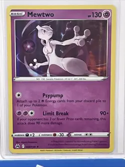 Mewtwo 59/159 Crown Zenith Holo Rare Pokemon TCG - Image 1
