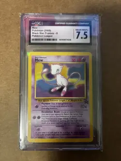 Mew #8 Pokemon League Black Star Promo CGC 7.5 NM+ - Image 1