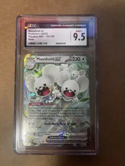 Pokemon TCG Maushold EX 155/182 Paradox Rift Double Rare CGC mint 9.5 - Image 1