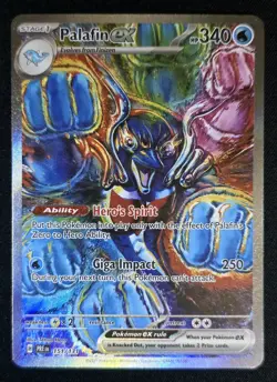 Pokemon Palafin ex 151/131 Prismatic Evolutions Illustration Rare Holo Near Mint - Image 1