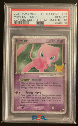 2021 POKEMON CELEBRATIONS #88 MEW EX-HOLO CLASSIC COLL-LEGEND MAKER PSA 10 - Image 1