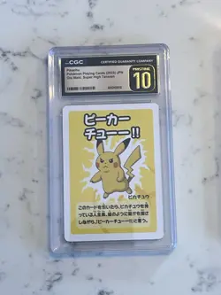 ✨✨✨ CGC 10 Pristine Pikachu Old Maid 2023 Japanese Pokemon Super High Tension - Image 1