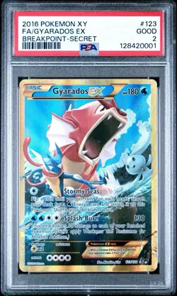 FA GYARADOS EX FULL ART PSA 2 2016 POKEMON XY BREAKPOINT #123/122 💎 - Image 1