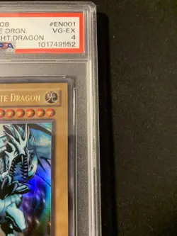 Blue-Eyes White Dragon LOB-EN001 PSA 2004 Legend Blue-Eyes Yugioh- Rare Variant - Image 3