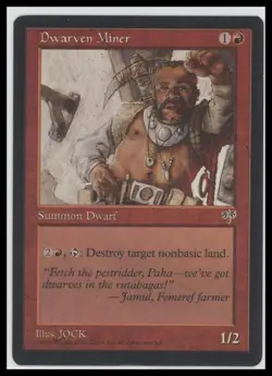 ⛏ MTG Dwarven Miner – Mirage – Uncommon (Regular) - Image 1