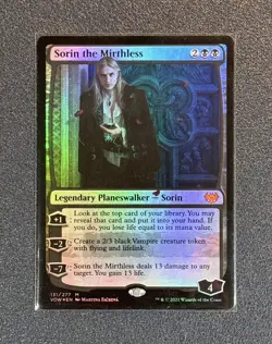 MTG Sorin The Mirthless - Foil - VOW - Near Mint+ Condition - Image 1