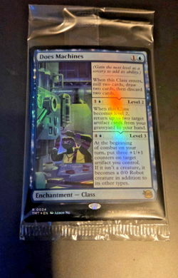 Magic The Gathering UNRELEASED TMNT Does Machines FOIL Lorwyn Promo NM/M SEALED - Image 1