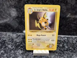 Pokemon Gym Heroes 28/132 Lt. Surge's Raichu Trading Card - Image 1