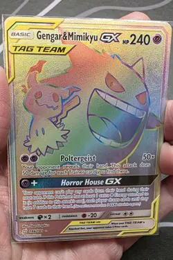 Pokemon Gengar & Mimikyu GX TAG TEAM Secret Rare Holo Team Up 186/181 240 HP - Image 3