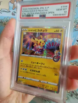 2020 POKEMON JPN S PROMO #144 KANAZAWA'S PIKACHU PSA 10 - Image 3
