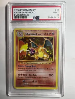 2016 Pokemon XY Evolutions Charizard Holo #11 PSA 9 - Image 1