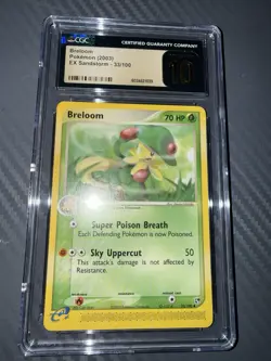 Pokemon TCG 2003 Breloom Ex Sandstorm 33 CGC 10 Pristine - Image 3