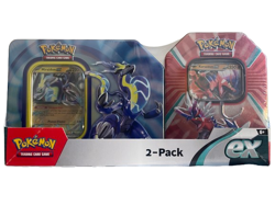 Pokemon TCG: Paldea Legends Miraidon & Koraidon EX Tin 2 Pack (New & Sealed) - Image 1