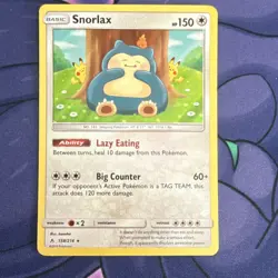 Pokemon Snorlax 158/214 Sm-Unbroken Bonds Holo Rare Basic 150 HP 60+ ATK - Image 1