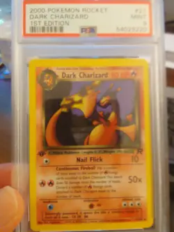 Pokemon Dark Charizard TCG 21/82 Non-Holo Rare 1st Edition PSA 9 - Image 1