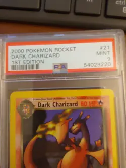 Pokemon Dark Charizard TCG 21/82 Non-Holo Rare 1st Edition PSA 9 - Image 2