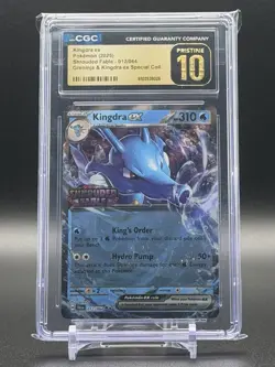 Pokemon Kingdra EX Double Rare Shrouded Fable 012/064 2025 CGC Pristine 10 - Image 1