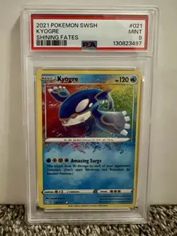 2021 Pokemon SWSH Shining Fates Kyogre Holo 021/072 PSA 9 - Image 1