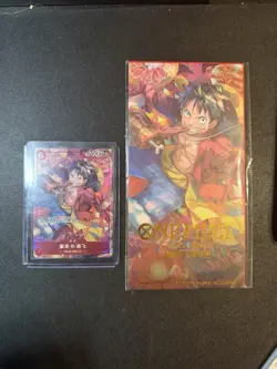One Piece Luffy Chinese New Year Promo Card Alt Art w/Sleeve NM Opened - Image 1