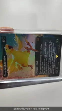 MTG Magic the Gathering FOIL Traveling Chocobo Borderless FIN G2U - Image 4