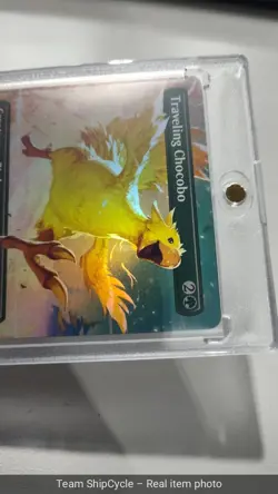 MTG Magic the Gathering FOIL Traveling Chocobo Borderless FIN G2U - Image 5