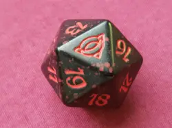 Magic The Gathering LORD OF THE RINGS RED D20 SPINDOWN DICE DIE MTG - Image 1
