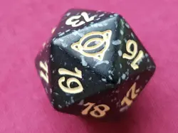 Magic The Gathering LORD OF THE RINGS YELLOW D20 SPINDOWN DICE DIE MTG - Image 1