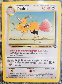 1999 Pokemon Jungle Set Dodrio 34 NM or Better - Image 1