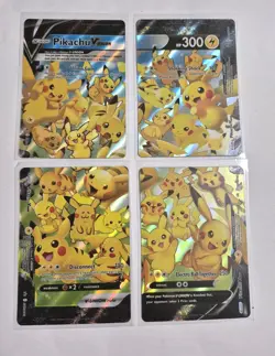 Pokemon Pikachu V-Union Complete Set Near Mint SWSH139 SWSH140 SWSH141 SWSH142 - Image 1