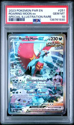 Roaring Moon EX 251/182 Special Illustration Rare Pokemon PSA 10 *930 - Image 1
