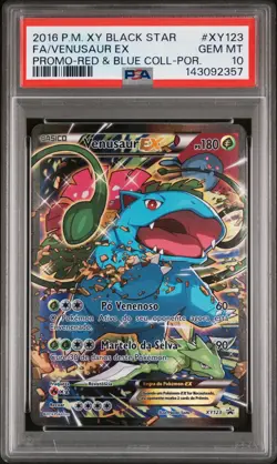 2016 POKEMON XY BLACK STAR PROMO #XY123 FULL ART/VENUSAUR EX PSA 10 - Image 1
