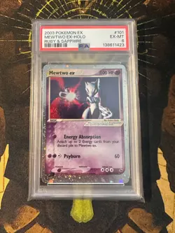 Pokemon Mewtwo ex 101/109 Ruby Sapphire Holo PSA 6 - Image 1