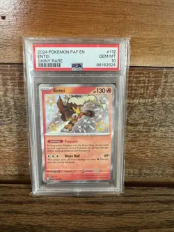 2024 Pokemon PAF EN ENTEI SHINY RARE #112 PSA 10 Gem Mint - Image 1