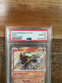2024 Pokemon PAF EN ENTEI SHINY RARE #112 PSA 10 Gem Mint - Image 2