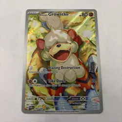 Hisuian Growlithe Illustration Rare 181/167 NM/M Pokemon Twilight Masquerade - Image 1
