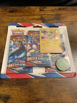 Pokemon TCG: Sword & Shield Battle Styles 3 Booster Pack Blister w/ Jolteon Coin - Image 1