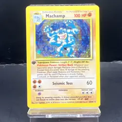 Pokemon TCG Machamp Holo | Base Set | 8/102 | 1st Edition | LP+ - Image 1