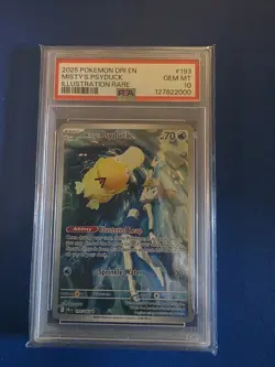 2025 POKEMON DRI EN-DESTINED RIVALS ILLUSTRATION RARE MISTY'S PSYDUCK PSA 10 - Image 1