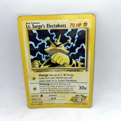 Lt. Surge's Electabuzz Gym Heroes #6/132 Damaged / HP Holo 2000 Pokemon English - Image 1