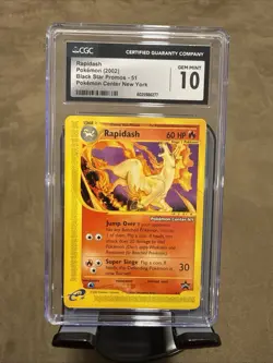 CGC 10 GEM MINT Rapidash 2002 Black Star Promo 51 Pokemon TCG POKEMON CENTER NY - Image 1