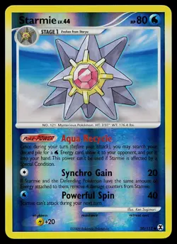Pokemon Card - Starmie Rising Rivals 50/111 Uncommon Reverse Holo - Image 1
