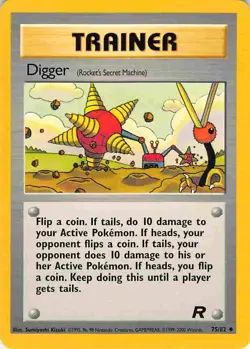 Digger 75/82 Uncommon Team Rocket Pokemon LP - Image 1