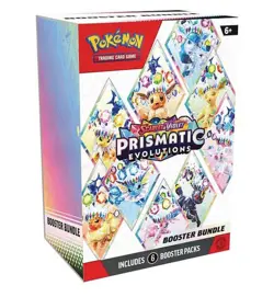 Pokemon TCG Scarlet & Violet Prismatic Evolutions Booster 6 pack Bundles, 1 BOX - Image 1