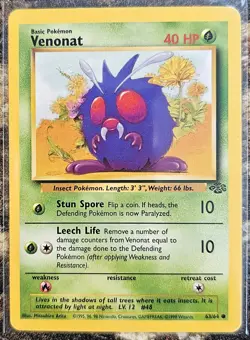 1999 Pokemon Jungle Set Venonat 63 NM or Better - Image 1