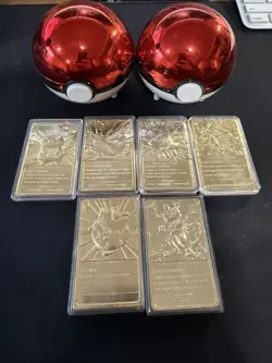 Pokemon 23K Gold Plated Trading Card Set : Burger King Ltd Edition 1999 Set - Image 1